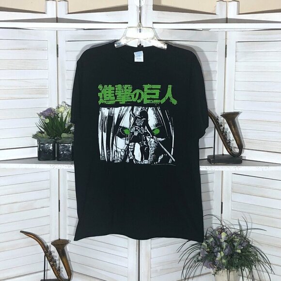 Port Company Attack on Titan T-Shirt Large Black - Picture 1 of 7